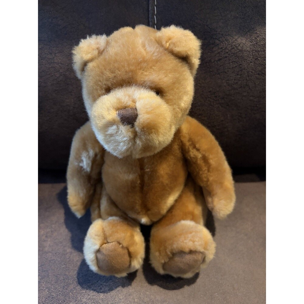 Velvets by Greek 10” Honey Brown Teddy Bear Plush  Soft Stuffed Animal Toy 1996